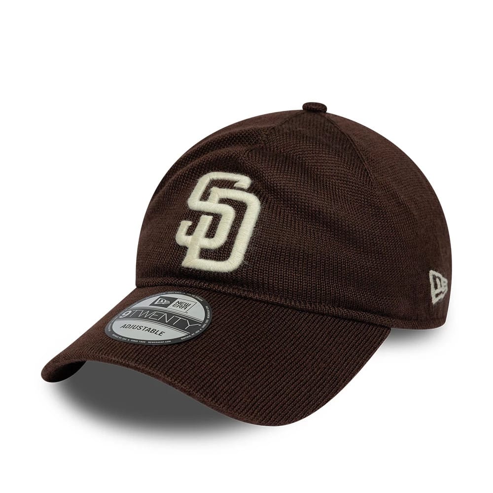 San Diego Padres MLB Merino Wool Dark Brown 9TWENTY Adjustable Cap-kentox