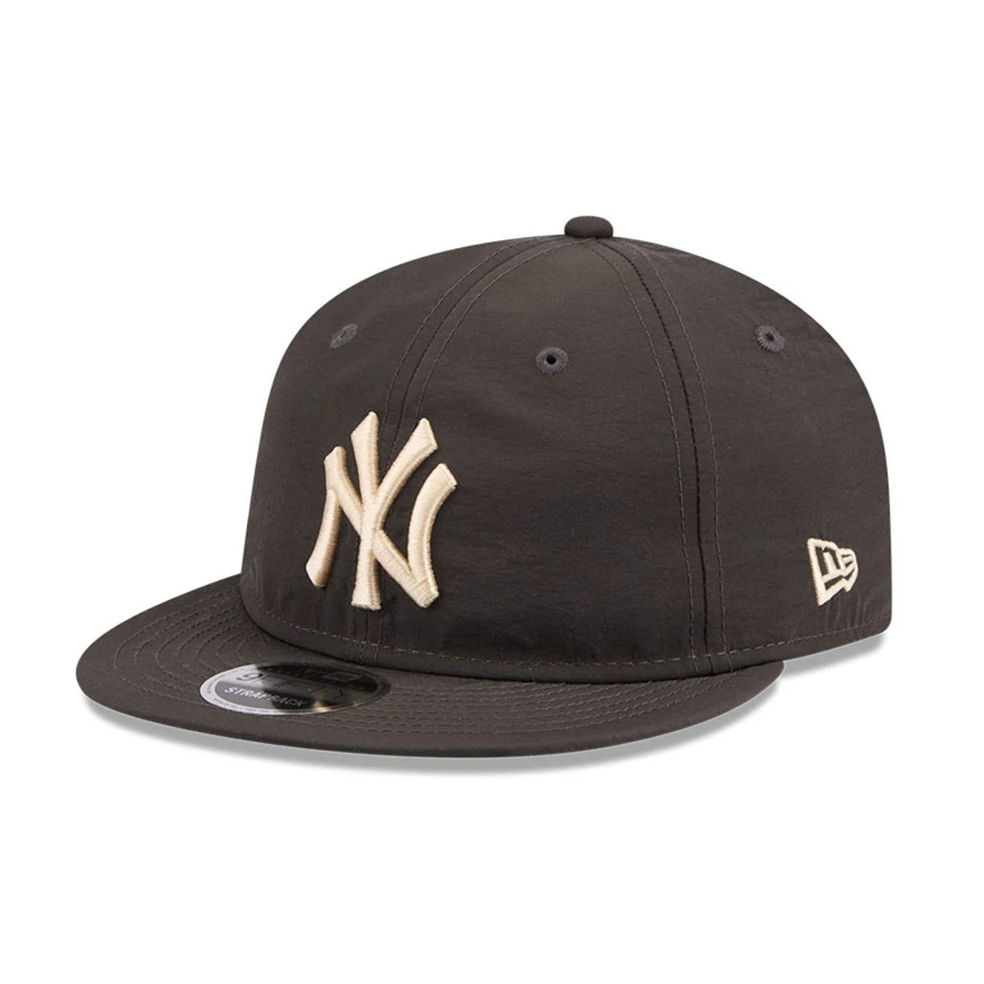 New York Yankees MLB Nylon Black Retro Crown 9FIFTY Adjustable Cap-kentox