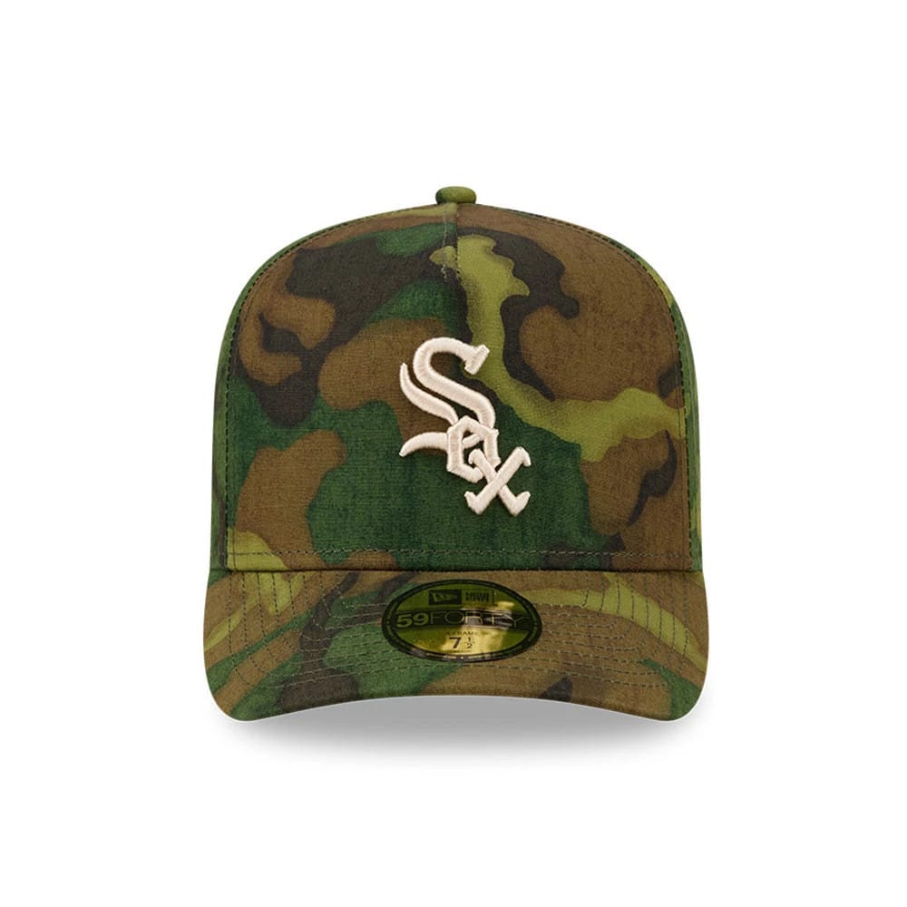 Chicago White Sox MLB Ripstop Camo 59FORTY A-Frame Fitted Cap-kentox