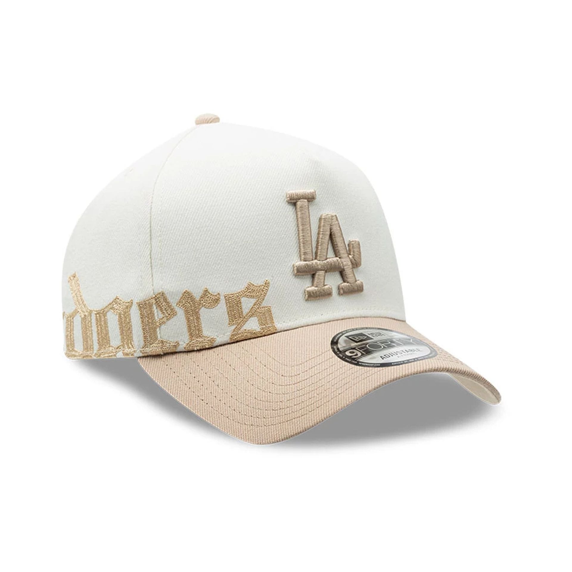 LA Dodgers MLB Gothic Script White 9FORTY A-Frame Cap-kentox
