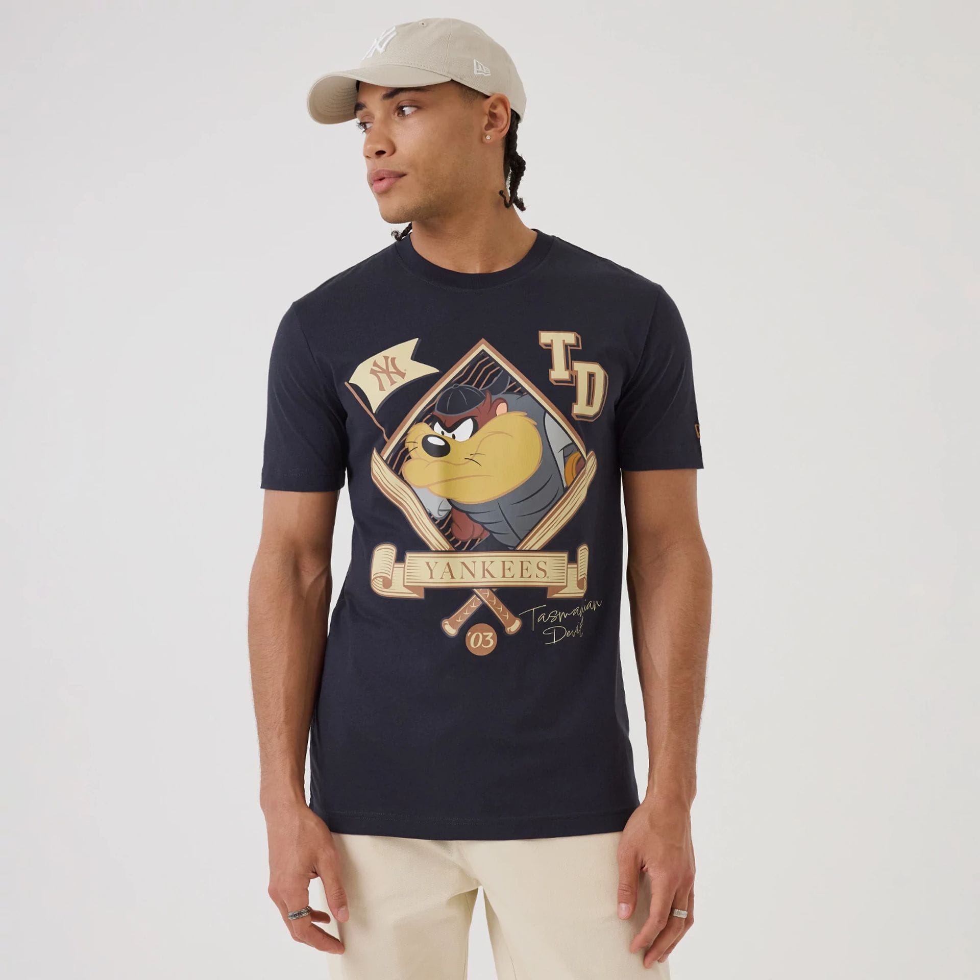 New York Yankees MLB X Looney Tunes Navy T-Shirt-kentox