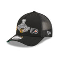 Blackhawks NHL Stanley Cup Black 9FORTY M-Crown A-Frame Trucker Adjustable Cap-kentox