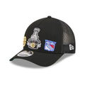 Bruins NHL Stanley Cup Black 9FORTY M-Crown A-Frame Trucker Adjustable Cap-kentox