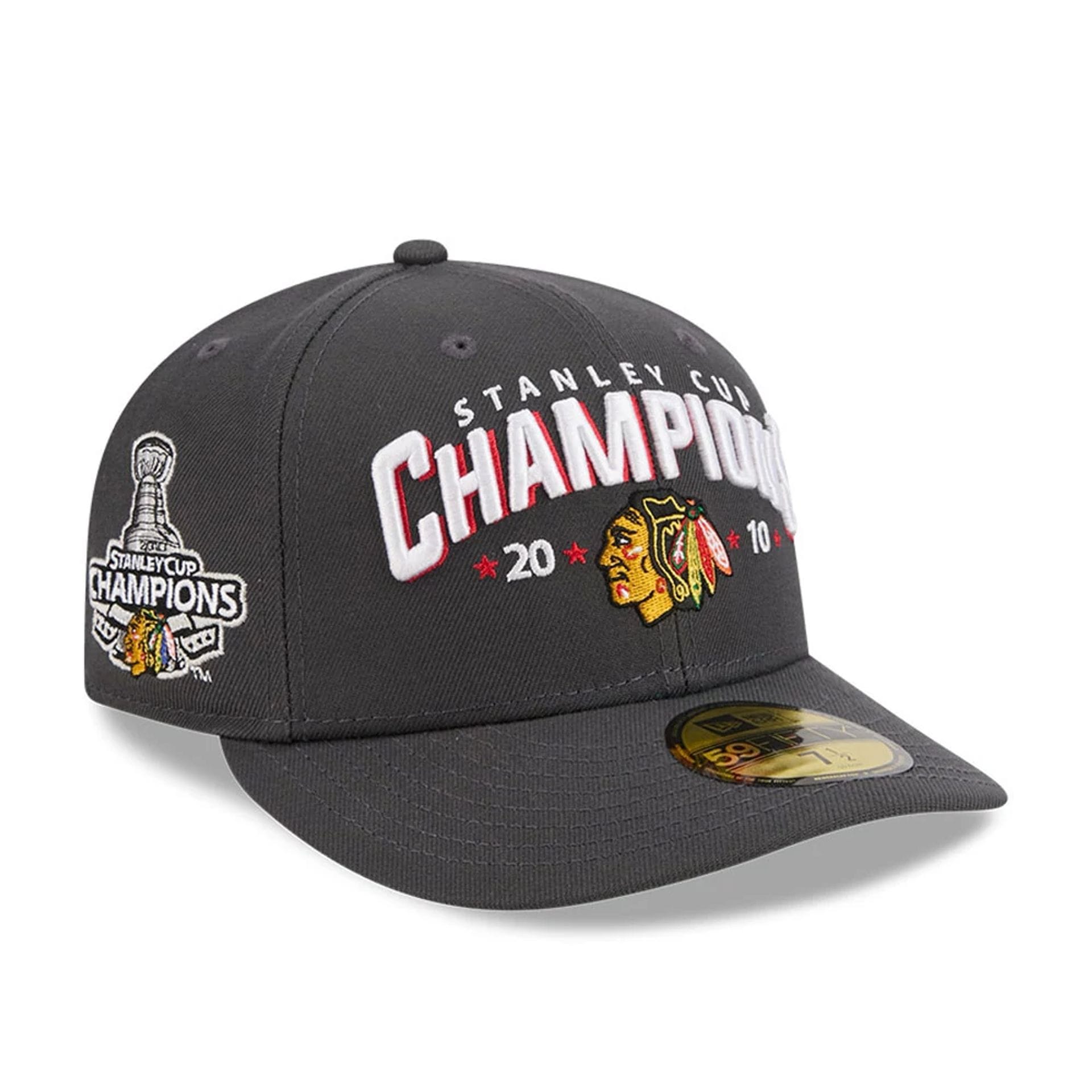 Chicago Blackhawks NHL Stanley Cup Champions Dark Grey 59FIFTY Fitted Cap-kentox