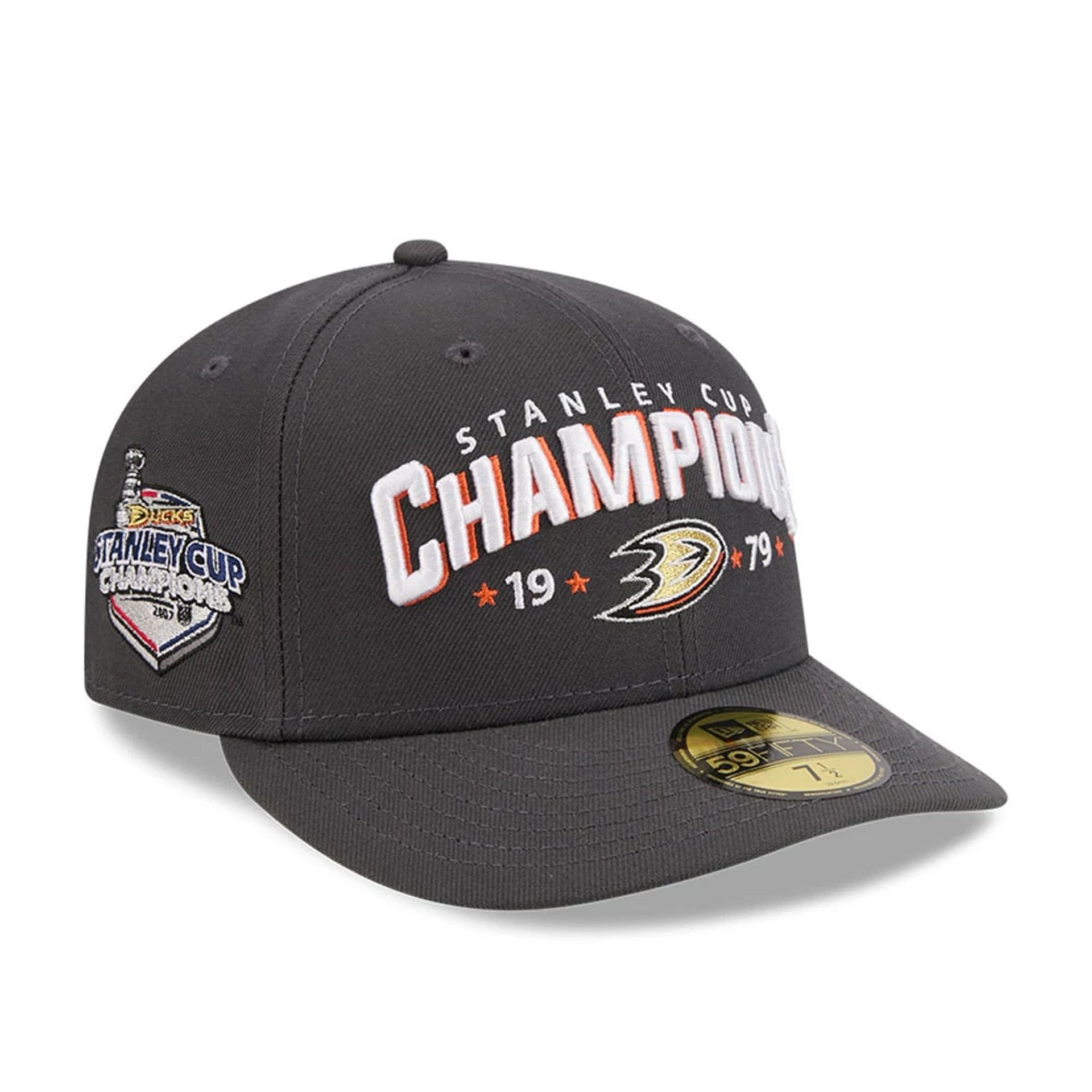 Anaheim Ducks NHL Stanley Cup Champions Dark Grey 59FIFTY Fitted Cap-kentox