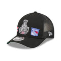 Canadiens NHL Stanley Cup Black 9FORTY M-Crown A-Frame Trucker Adjustable Cap-kentox