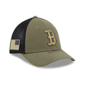 Red Sox MLB Armed Forces Day 2026 Green 39THIRTY M-Crown Stretch Fit Cap-kentox