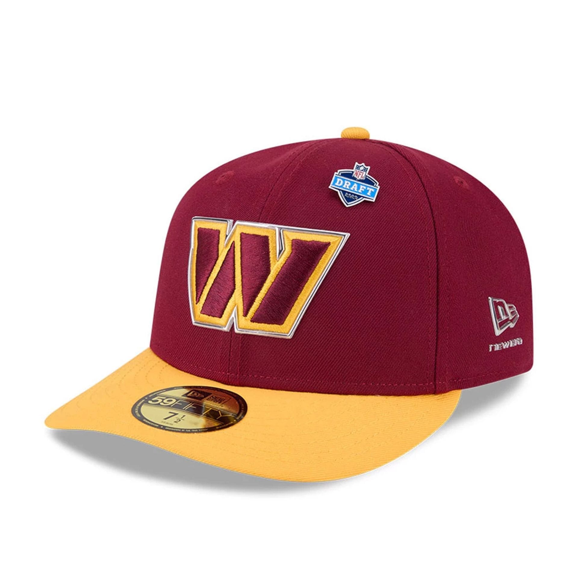 Washington Commanders NFL Draft 2026 Dark Red 59FIFTY Fitted Cap-kentox