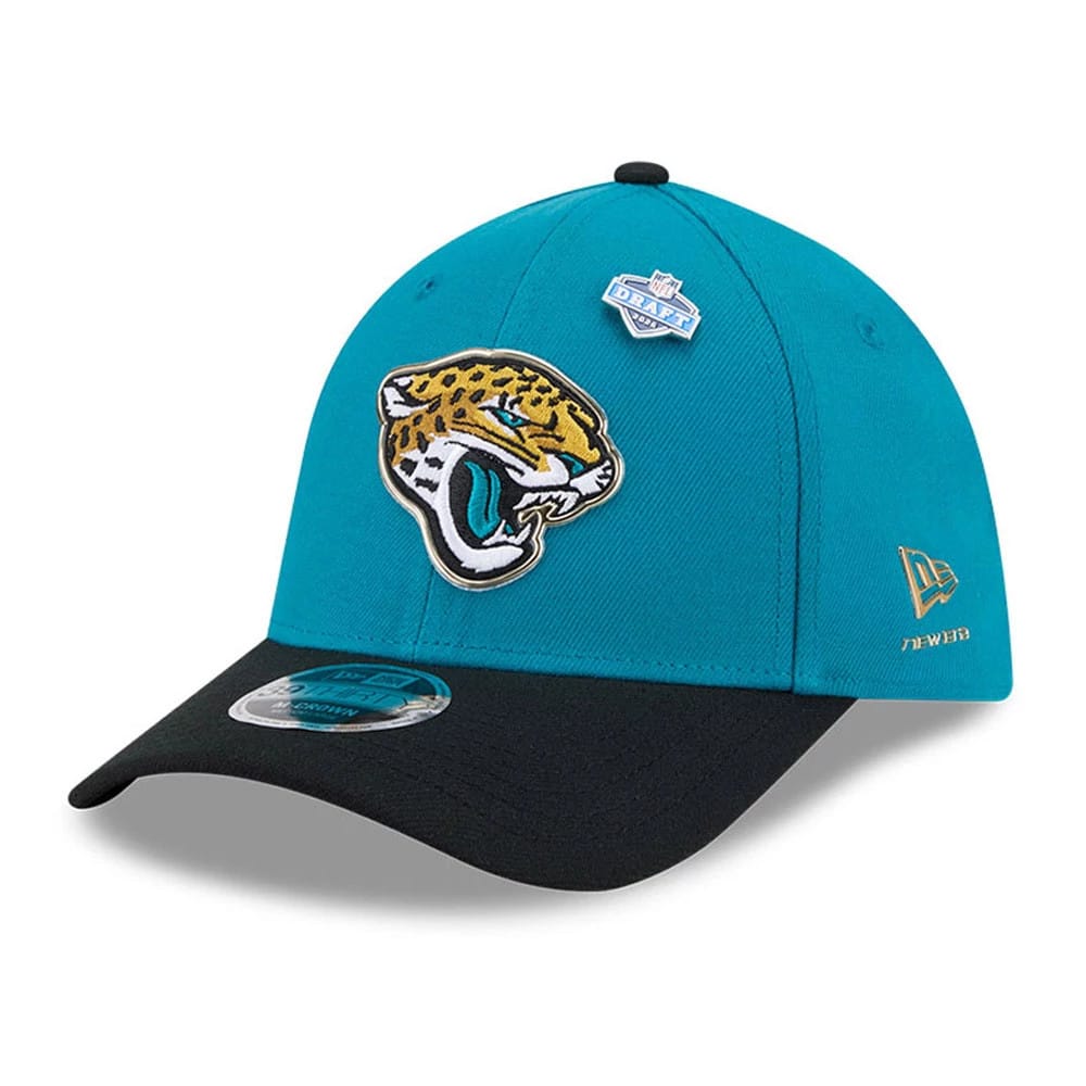 Jaguars NFL Draft 2026 Turquoise 39THIRTY M-Crown Stretch Fit Cap-kentox