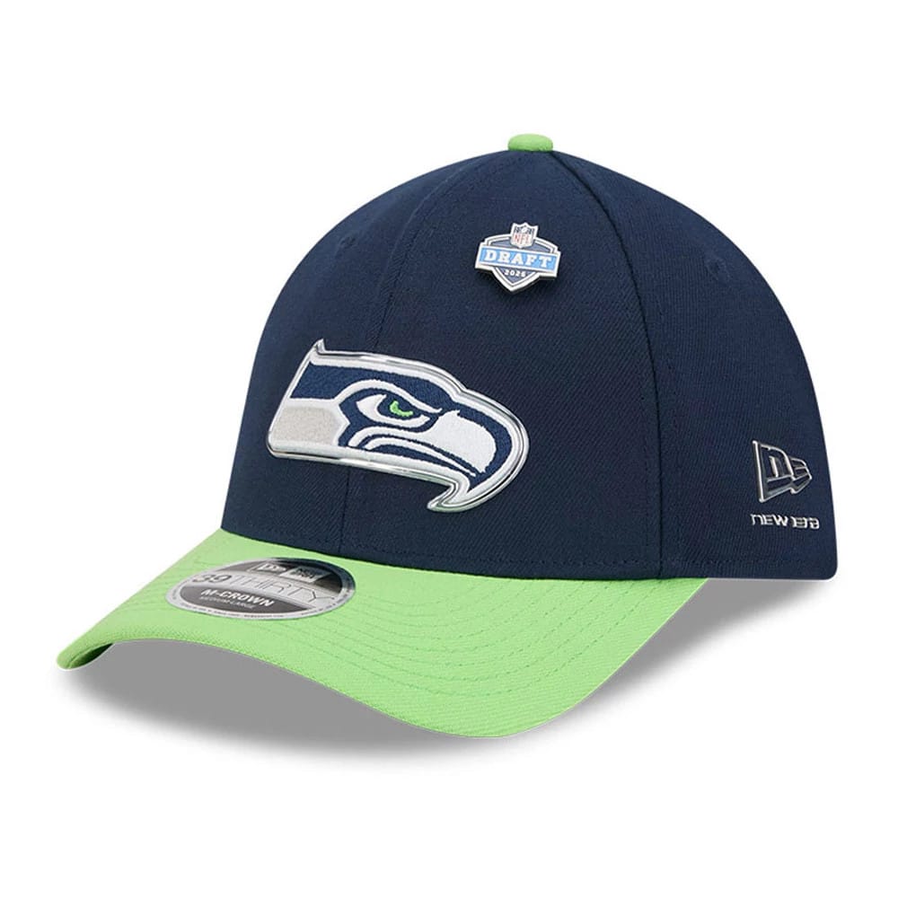 Seahawks NFL Draft 2026 Dark Blue 39THIRTY M-Crown Stretch Fit Cap-kentox