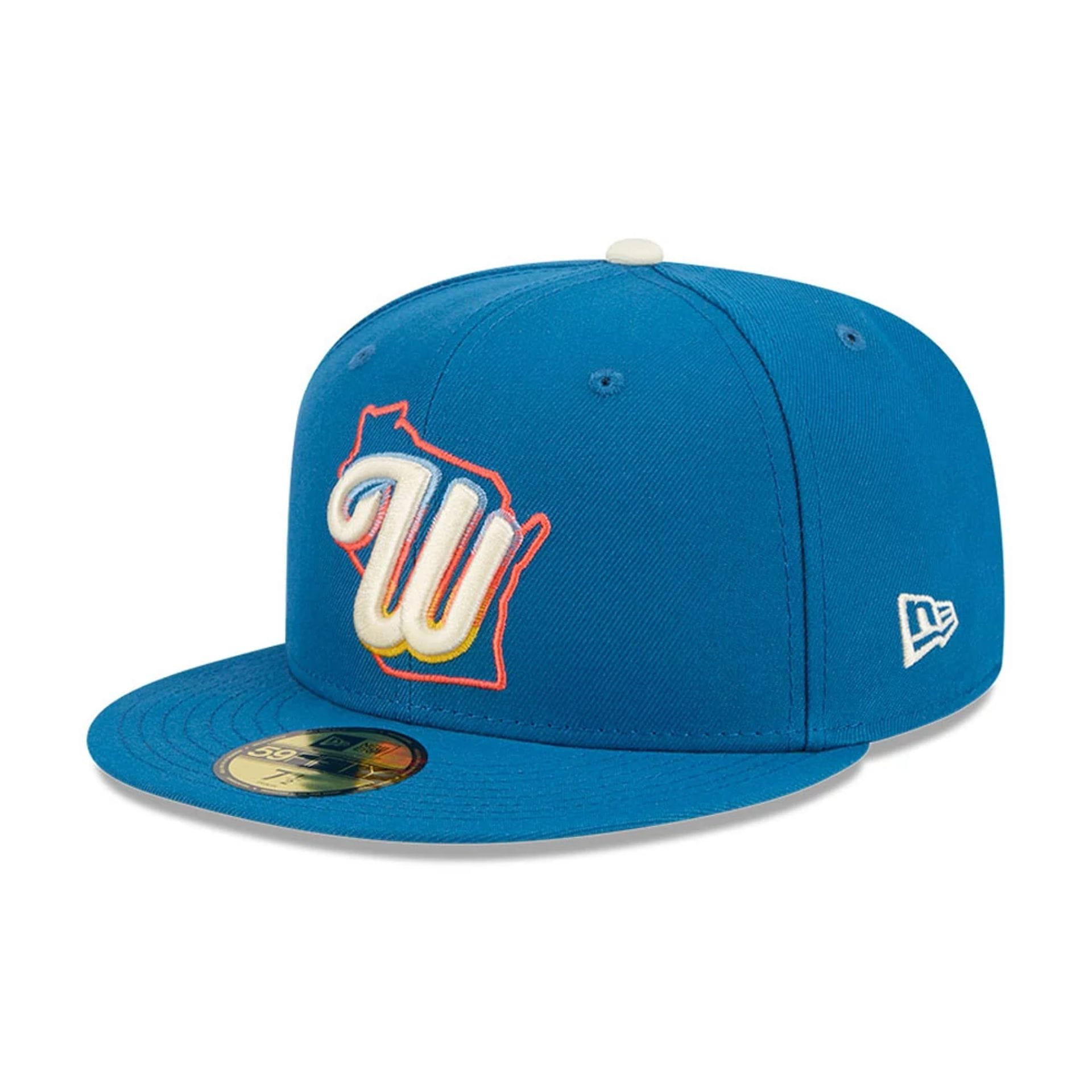 Milwaukee Brewers MLB City Connect Blue 59FIFTY Fitted Cap-kentox