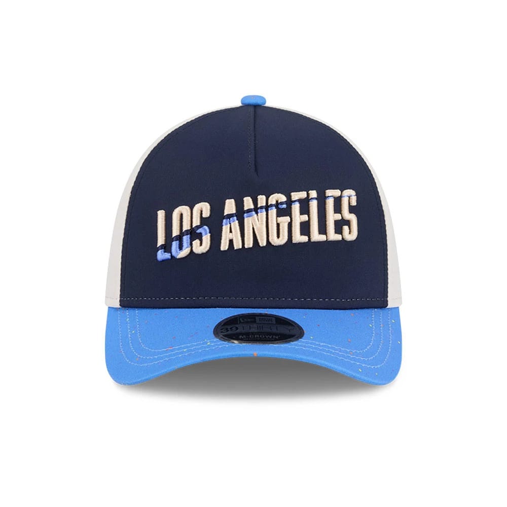 Dodgers MLB City Connect Navy 39THIRTY M-Crown A-Frame Stretch Fit Cap-kentox
