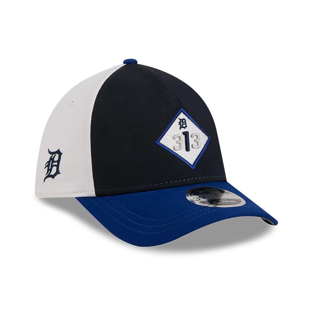 Tigers MLB City Connect Navy 39THIRTY M-Crown A-Frame Stretch Fit Cap-kentox