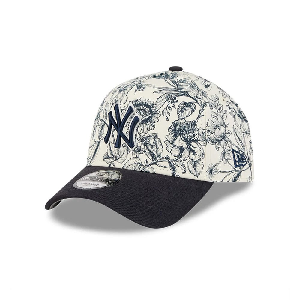 New York Yankees MLB Spring Floral Navy 9FORTY A-Frame Adjustable Cap-kentox