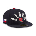 WBC Czech Republic Classical Script Navy Retro Crown 59FIFTY Fitted Cap-kentox