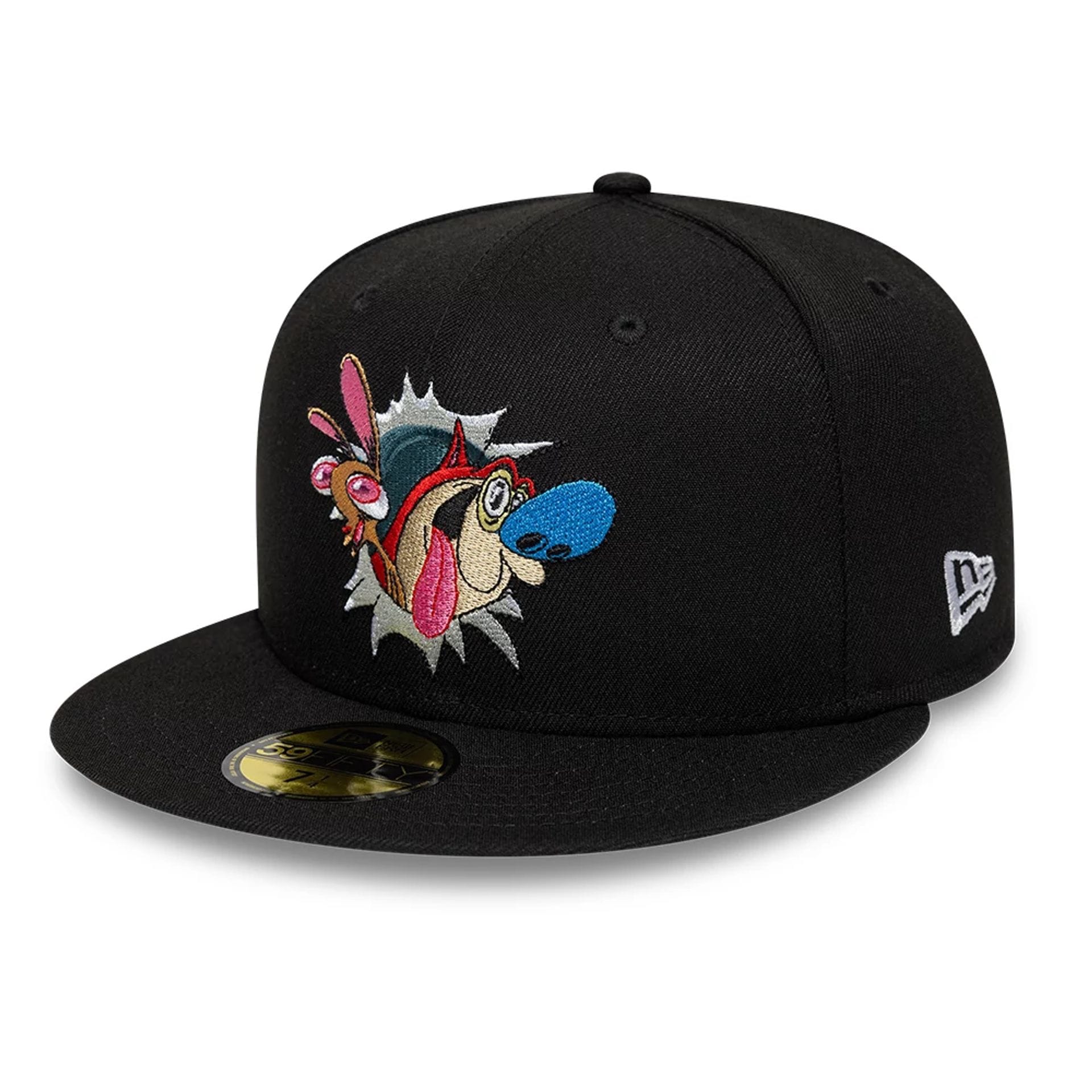 Ren & Stimpy Character Graphic Black 59FIFTY Fitted Cap-kentox