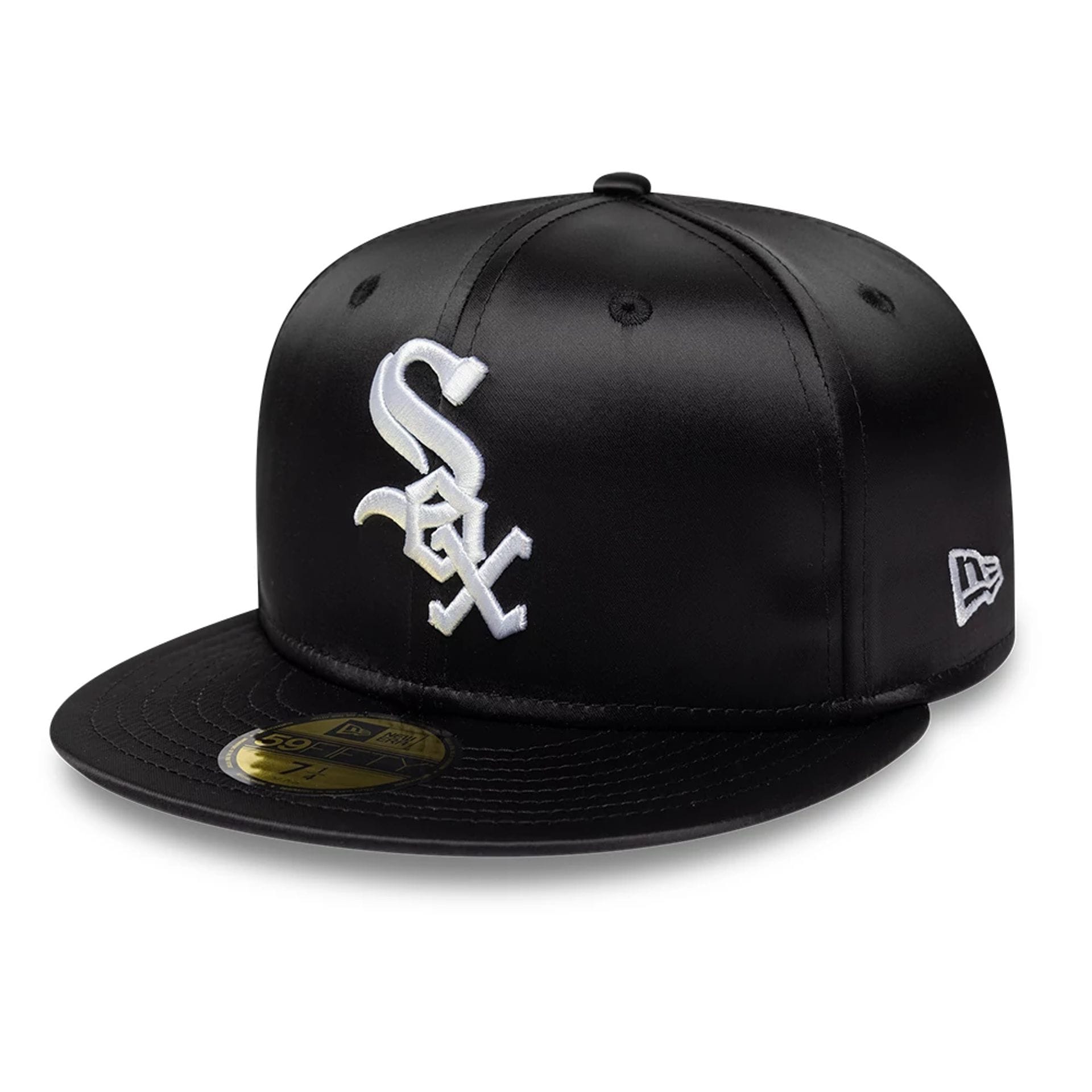 Chicago White Sox MLB Satin Black 59FIFTY Fitted Cap-kentox