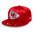 Kansas City Chiefs NFL Satin Red 59FIFTY Fitted Cap-kentox