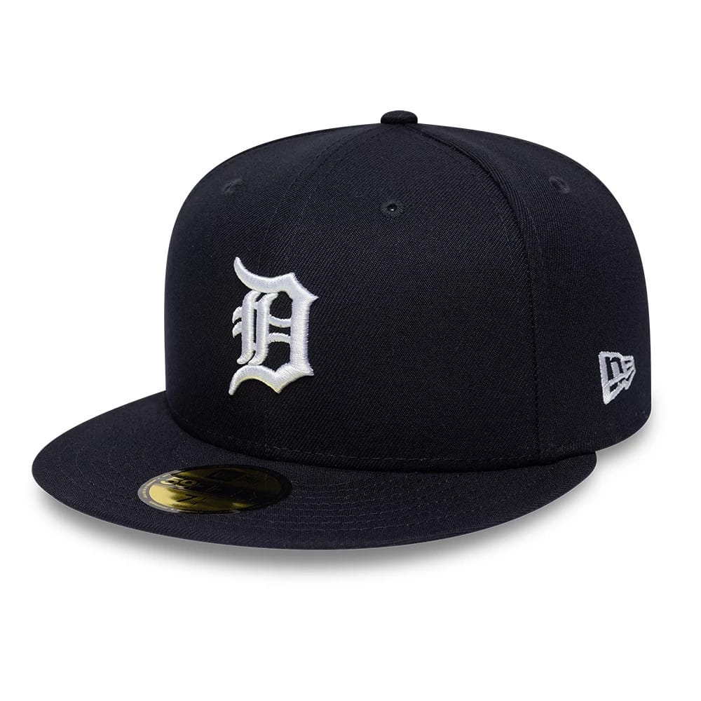 Detroit Tigers MLB Sidepatch Satin Lined Navy 59FIFTY Fitted Cap-kentox