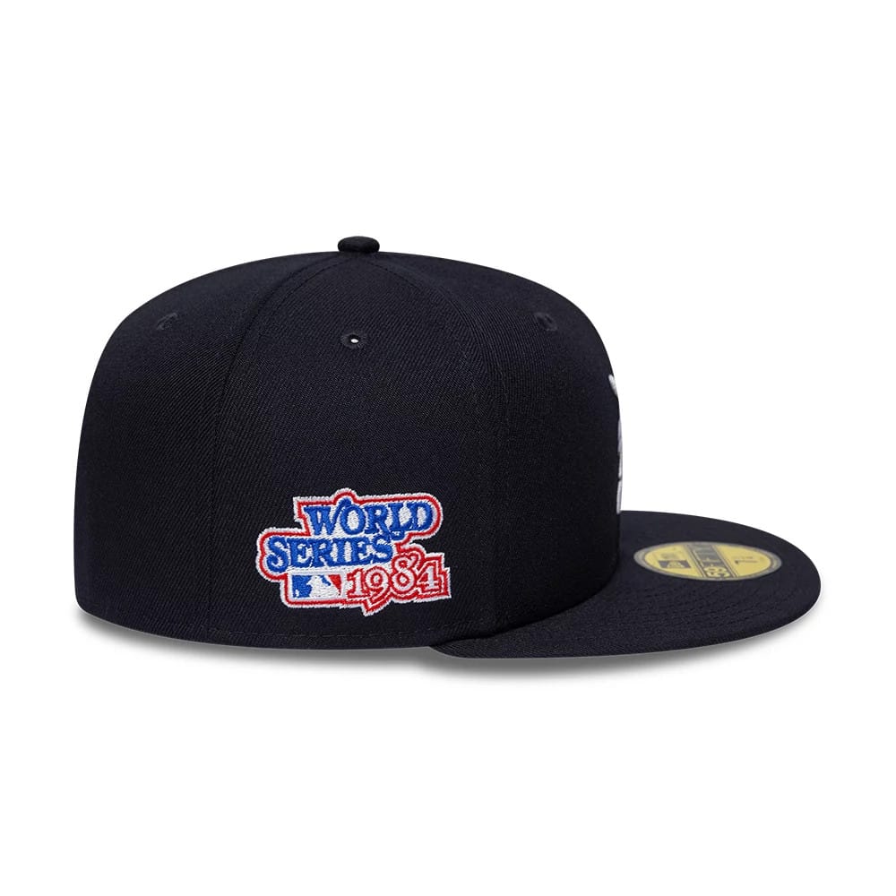 Detroit Tigers MLB Sidepatch Satin Lined Navy 59FIFTY Fitted Cap-kentox