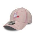 LA Dodgers MLB Washed Denim Pastel Pink 9FORTY Adjustable Cap-kentox