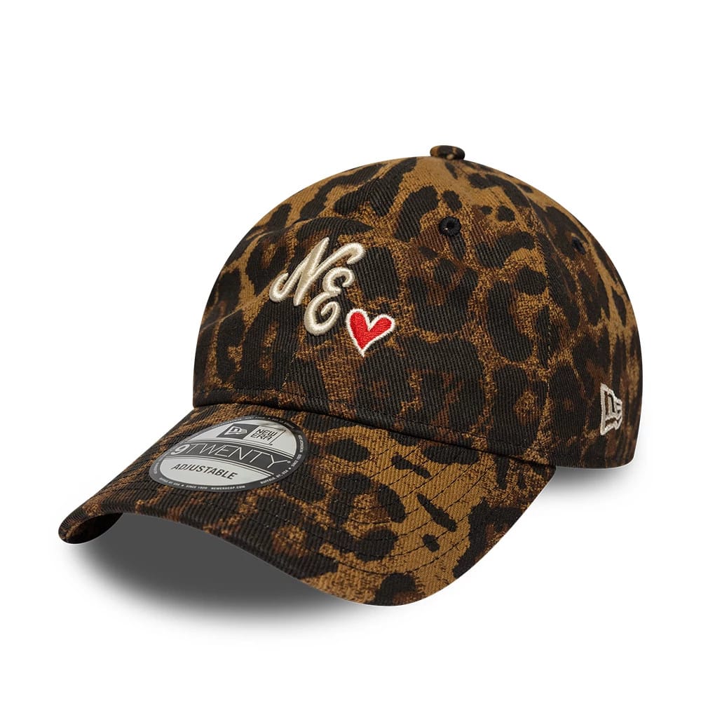 New Era Leopard Heart Brown 9TWENTY Adjustable Cap-kentox