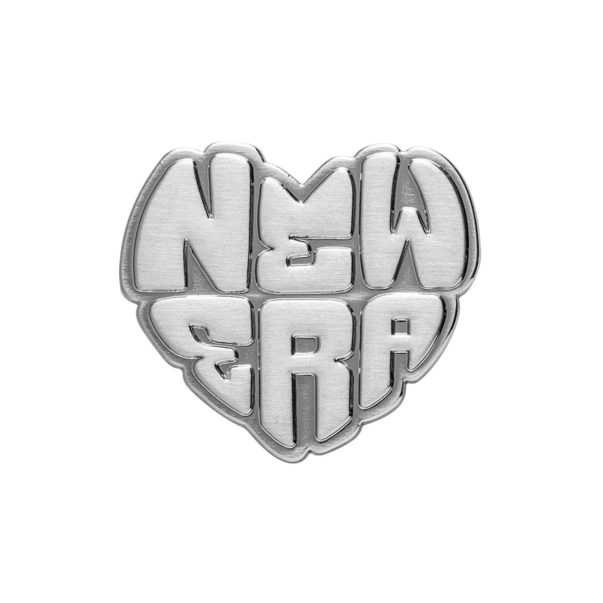 New Era Heart Silver Pin Badge-kentox