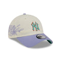 New York Yankees MLB Lavender Flowers White Casual Classic Adjustable Cap-kentox