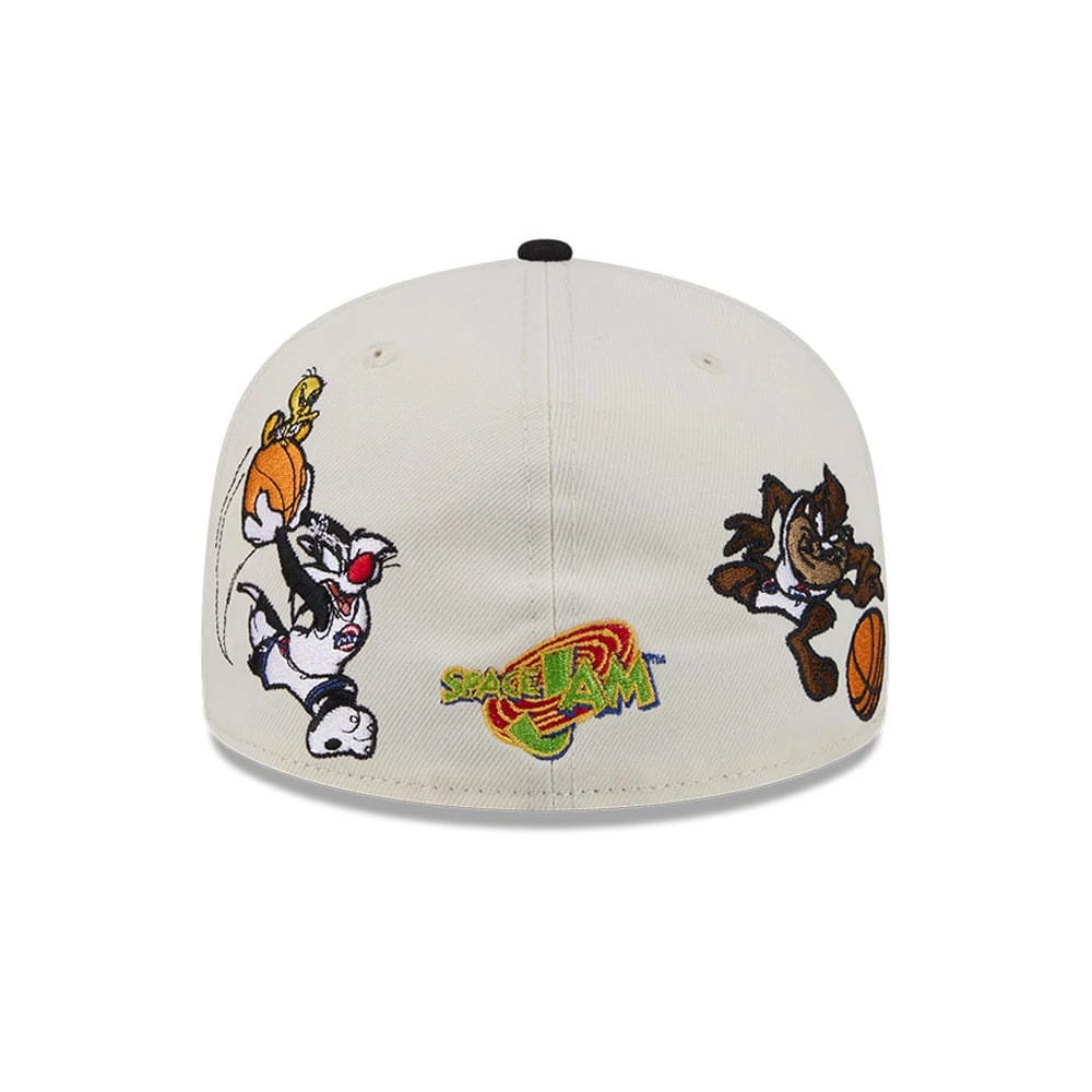 Chicago Bulls Space Jam Tune Squad White 59FIFTY Fitted Cap-kentox