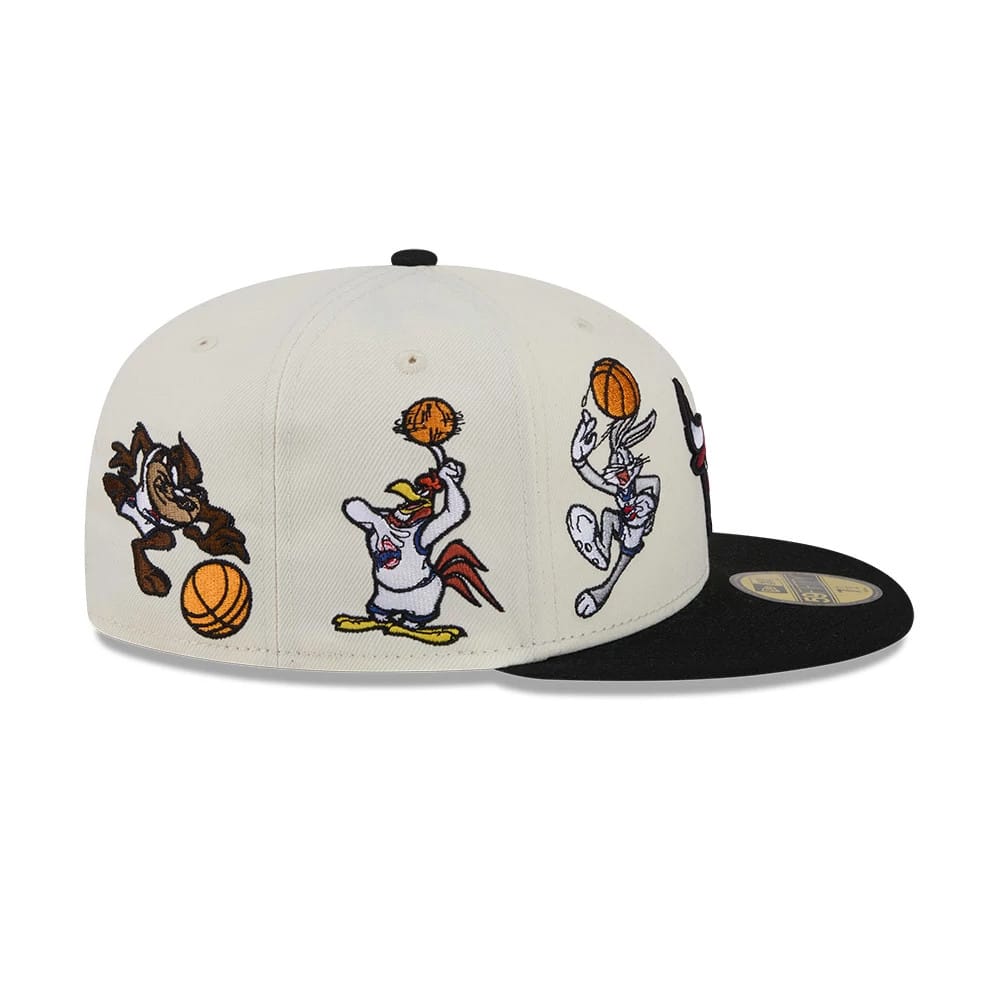 Chicago Bulls Space Jam Tune Squad White 59FIFTY Fitted Cap-kentox