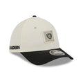 Las Vegas Raiders NFL Training 2026 White 39THIRTY M-Crown Stretch Fit Cap-kentox