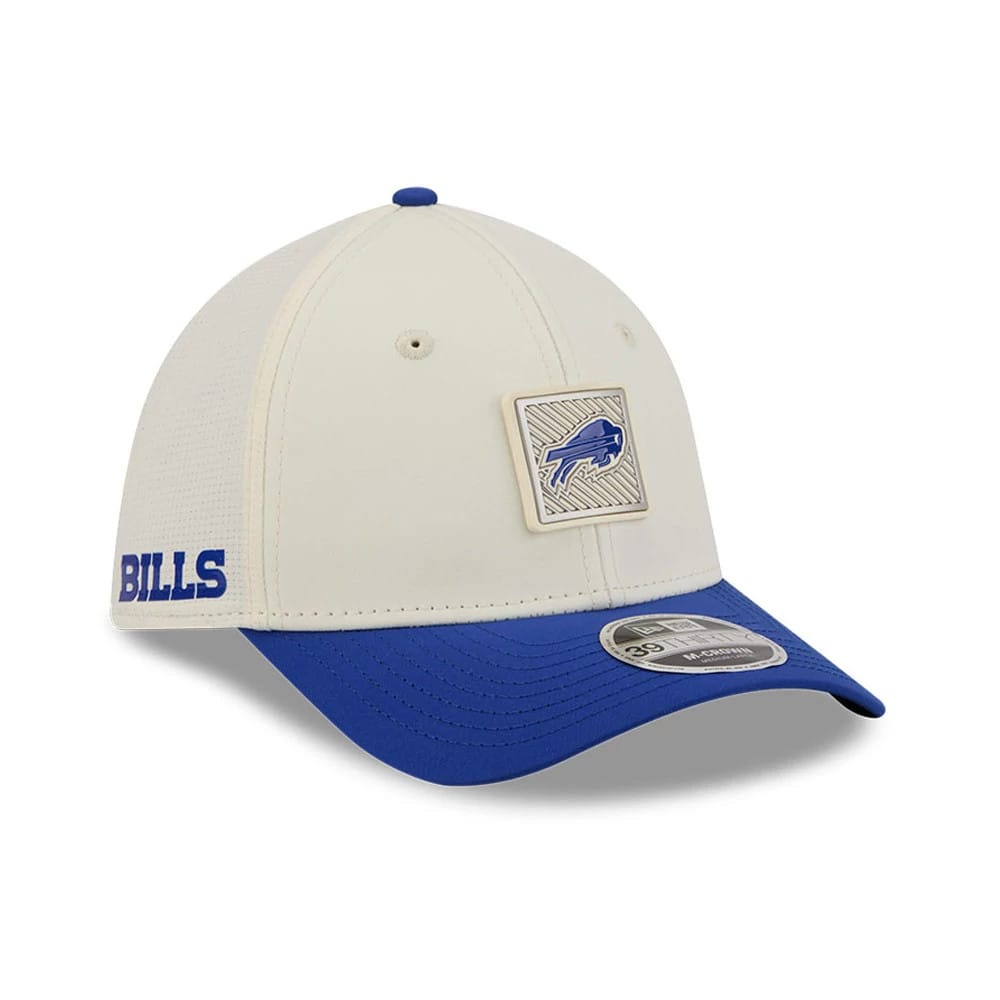 Buffalo Bills NFL Training 2026 White 39THIRTY M-Crown Stretch Fit Cap-kentox