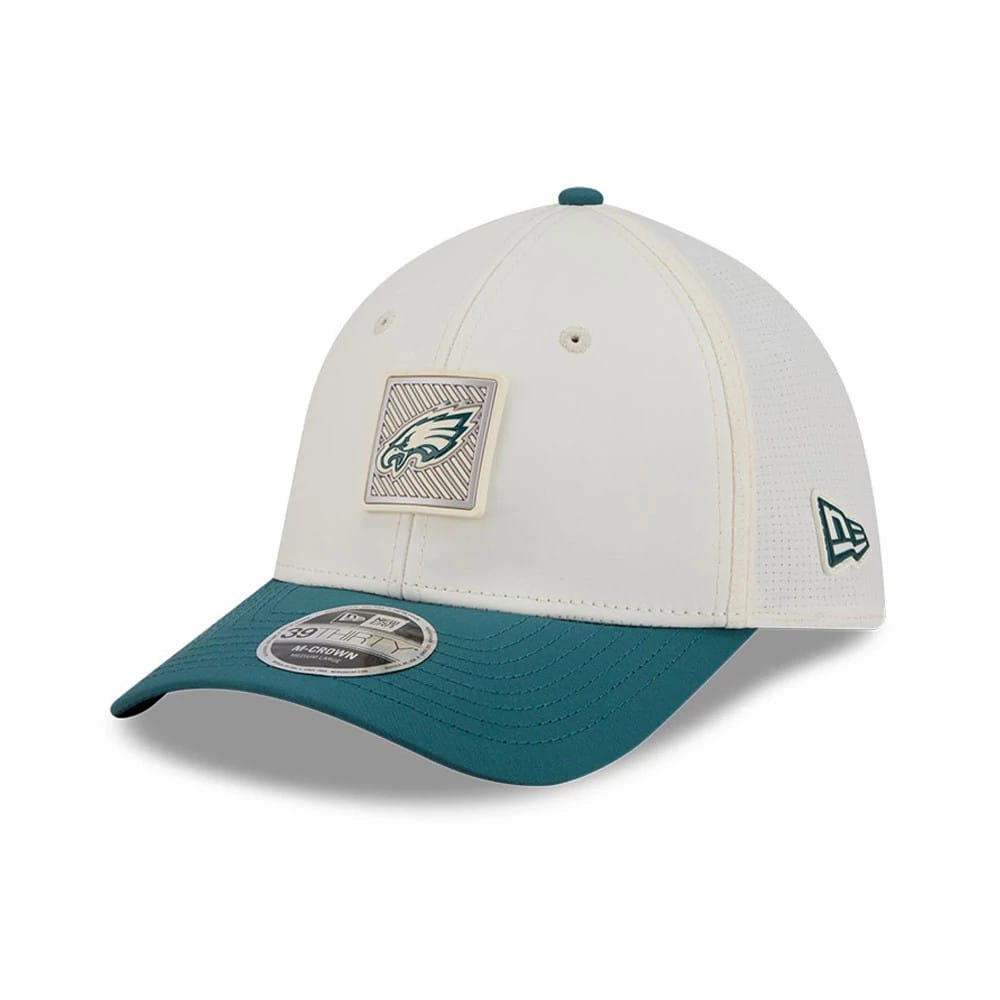 Eagles NFL Training 2026 White 39THIRTY M-Crown Stretch Fit Cap-kentox