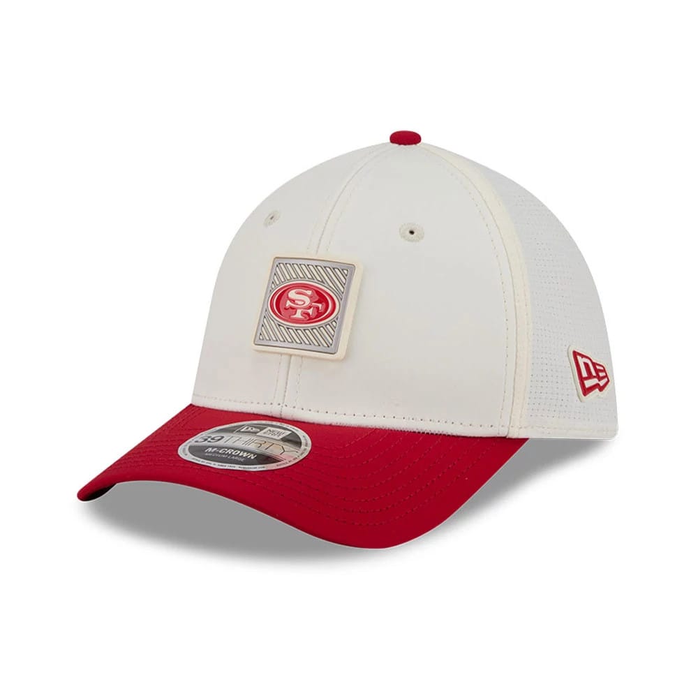 49ers NFL Training 2026 White 39THIRTY M-Crown Stretch Fit Cap-kentox