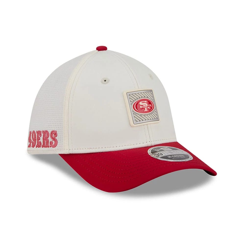 49ers NFL Training 2026 White 39THIRTY M-Crown Stretch Fit Cap-kentox
