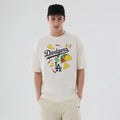 LA Dodgers MLB Food Graphic Open White Oversized T-Shirt-kentox