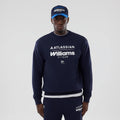 Williams Navy Oversized Crewneck Sweater-kentox