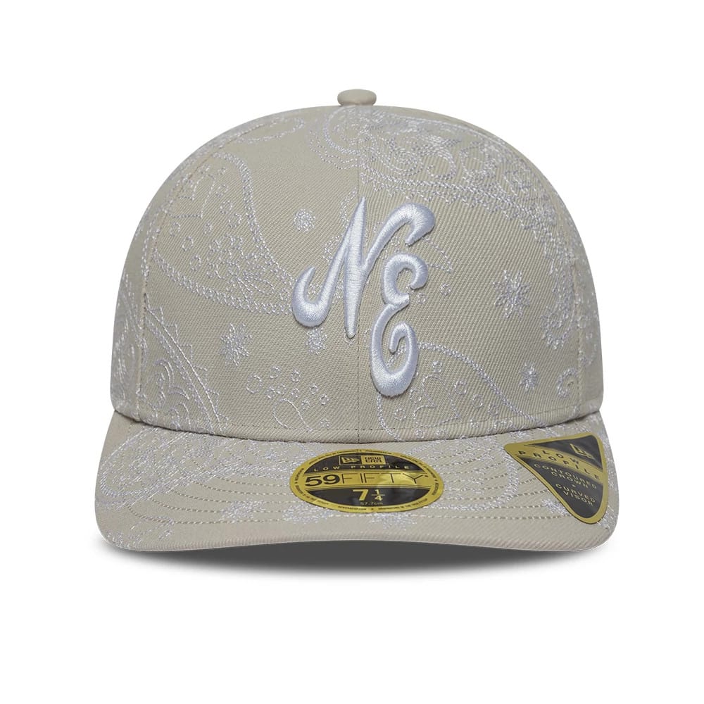 New Era All Over Paisley Cream Low Profile 59FIFTY Fitted Cap-kentox