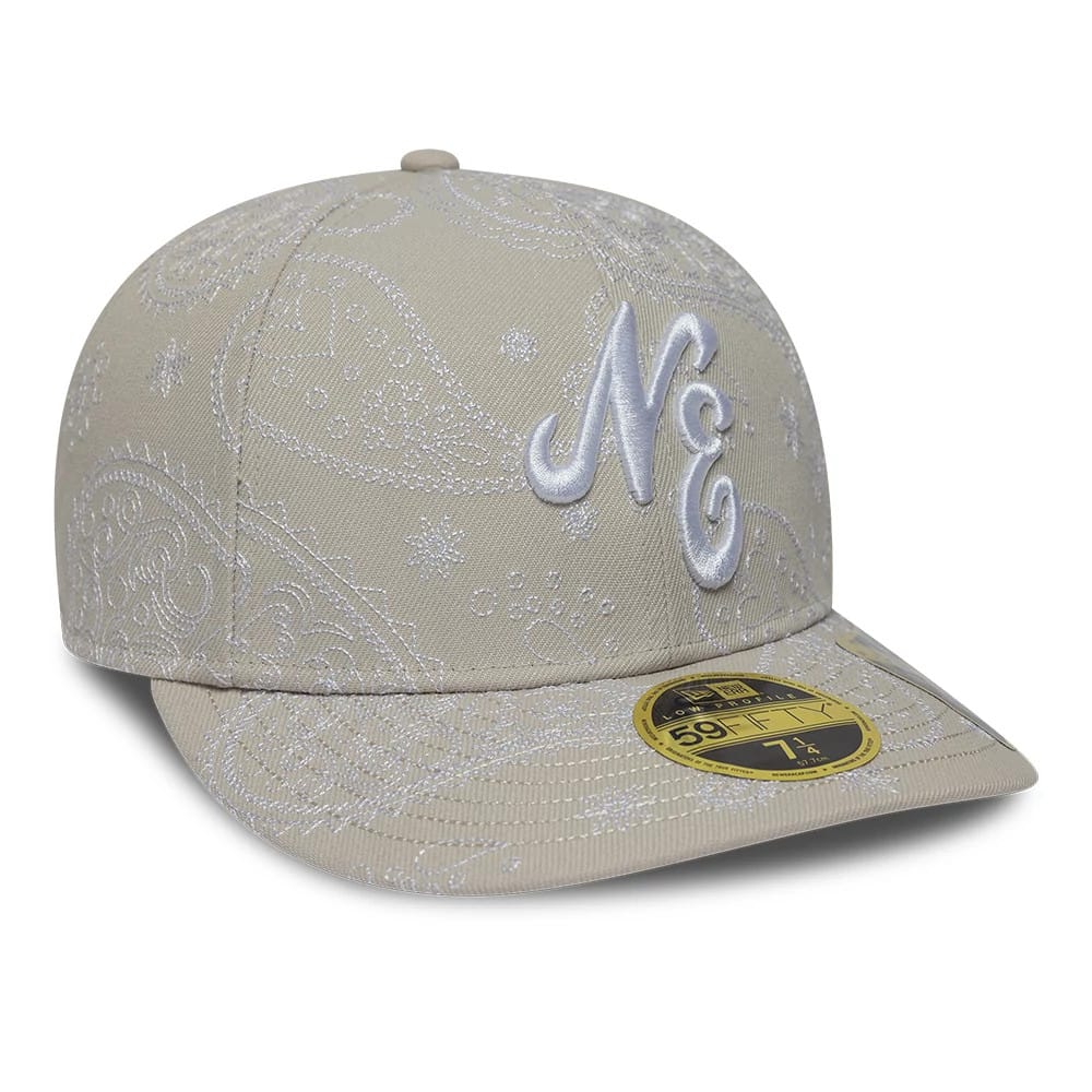 New Era All Over Paisley Cream Low Profile 59FIFTY Fitted Cap-kentox