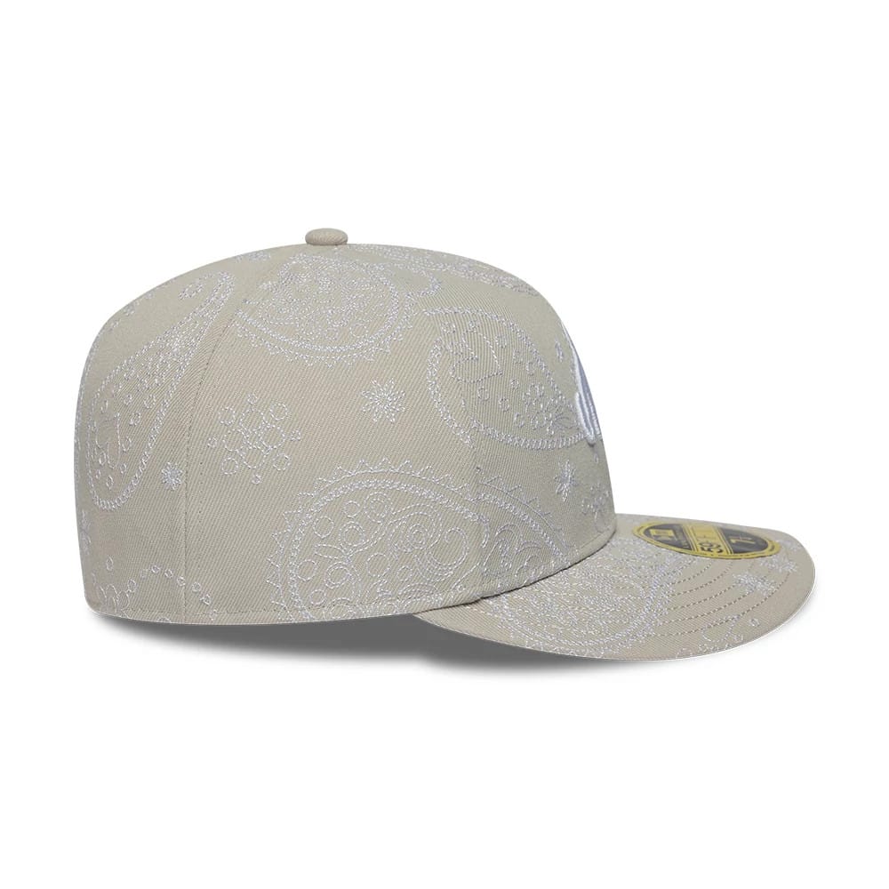 New Era All Over Paisley Cream Low Profile 59FIFTY Fitted Cap-kentox