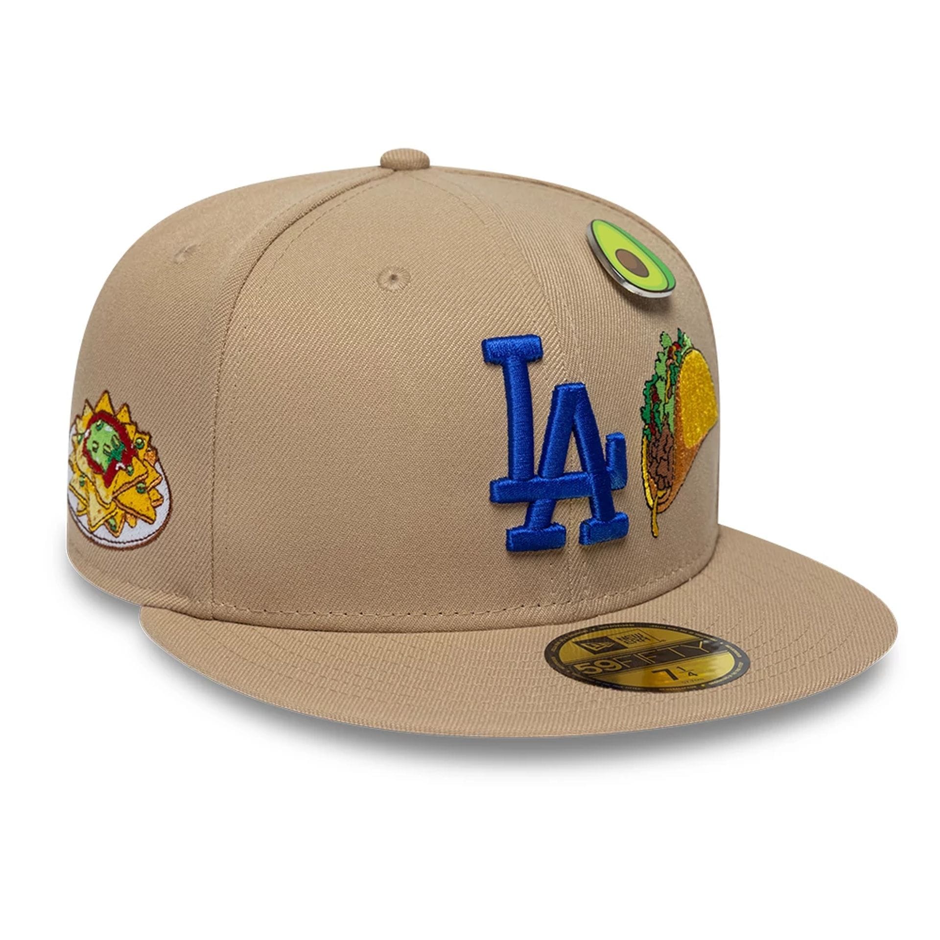 LA Dodgers MLB Food Beige 59FIFTY Fitted Cap-kentox