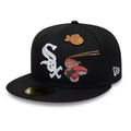 Chicago White Sox MLB Food Black 59FIFTY Fitted Cap-kentox