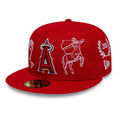 LA Angels MLB Mythical Red 59FIFTY Fitted Cap-kentox