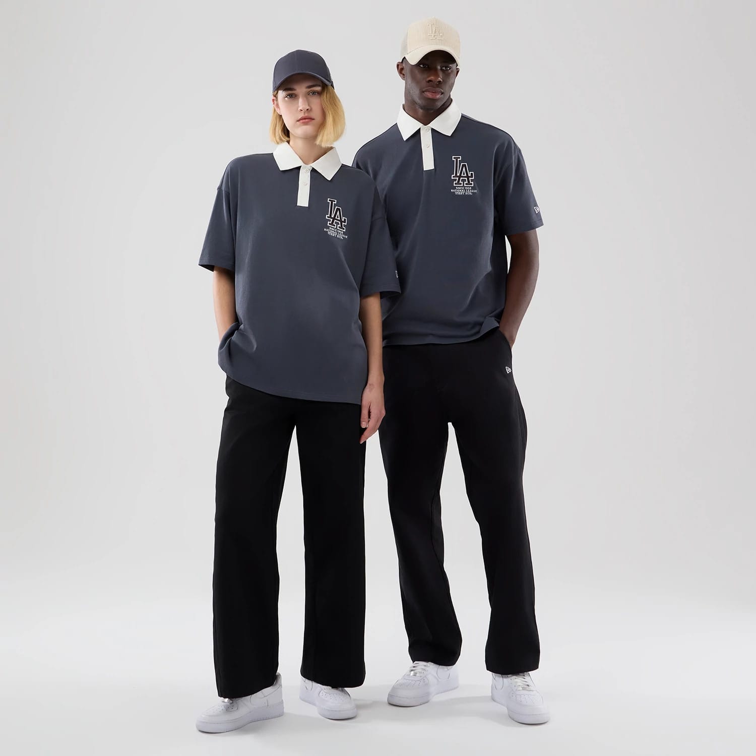 LA Dodgers MLB Grey Polo T-Shirt-kentox