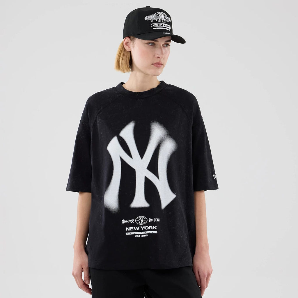 New York Yankees MLB Graphic Boxy Black T-Shirt-kentox