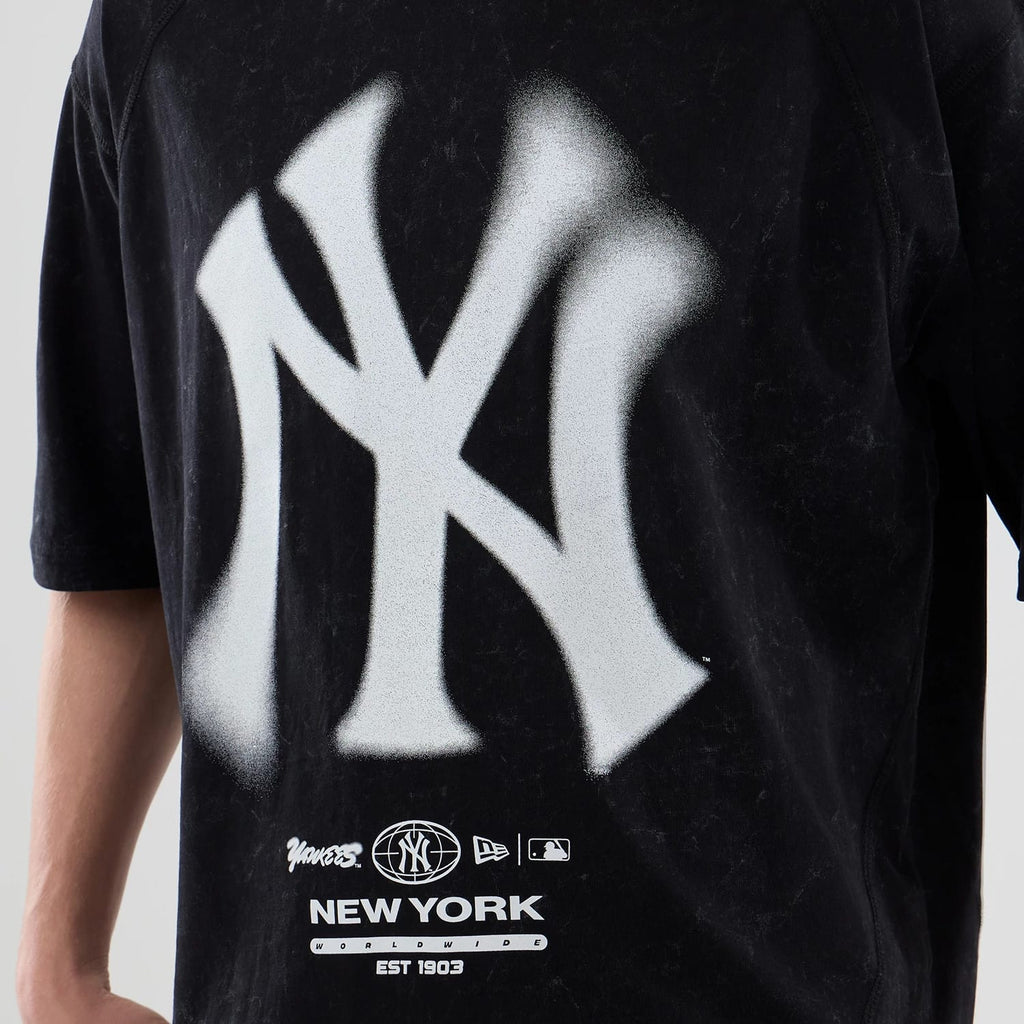 New York Yankees MLB Graphic Boxy Black T-Shirt-kentox