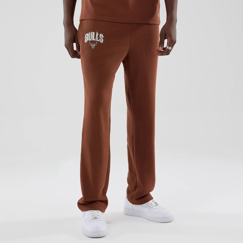 Chicago Bulls NBA Core Plus Brown Straight Leg Joggers-kentox
