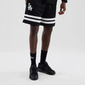 LA Dodgers MLB Mesh Black Oversized Shorts-kentox