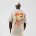 New Era Food Graphic Light Beige Oversized T-Shirt-kentox
