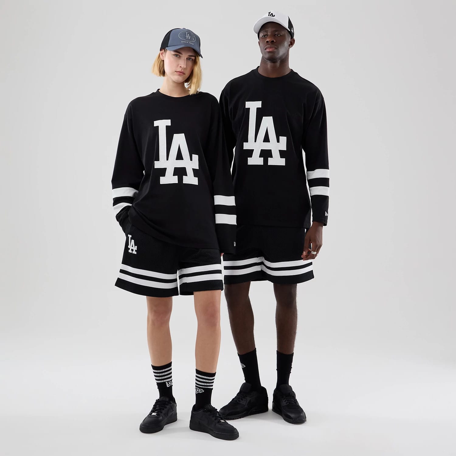 LA Dodgers MLB Black Oversized Long Sleeve T-Shirt-kentox